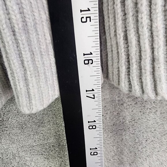 Womens Gray Express Design Studio Knitted Peplum Cardigan Sweater Wool Blend S - Picture 10 of 11